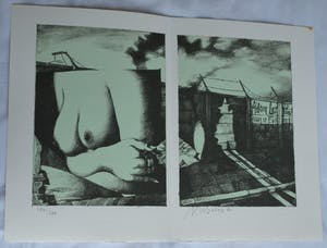 Nicolaas Wijnberg - Litho , Borsten – bijlage tijdschrift Petit No 4 - 1980 kopen? Bied vanaf 30!