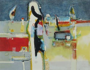 Kantcho Kanev - Zeefdruk, Blue - Ingelijst kopen? Bied vanaf 60!