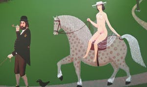 Willem Westbroek - Walking the cat (portrait of the mayor André van der Louw) kopen? Bied vanaf 100!