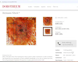 Hermann Nitsch - Schüttbild auf Radierung - UNIKAT - handsigniert - (46 x 44 cm) kopen? Bied vanaf 3999!