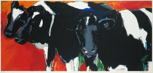 Gerda Elfring - Zeefdruk, 3 koeien - Ingelijst (Groot) kopen? Bied vanaf 50!