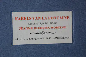 Jeanne Bieruma Oosting - 12 etsen in boek "fabels van la fontaine" (gesigneerd) kaufen? Bieten Sie von 399!