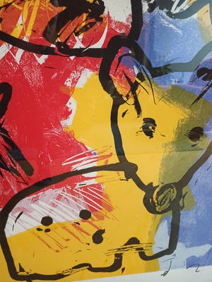 Herman Brood - Hondje (zeer grote ingelijste zeefdruk) kopen? Bied vanaf 595!