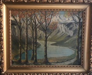 Niet of onleesbaar gesigneerd - Berglandschap kopen? Bied vanaf 10!