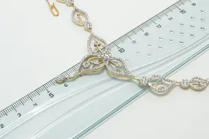 45 - Schitterend 18Kt bi-color goud & diamanten halssieraad totaal 4ct briljant! kopen? Bied vanaf 2200!