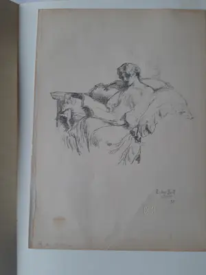 Robert Anning Bell - 3 Litho 's ,Meisjes spelen tennis ,Meisje dat leest , In hoekje met boek kopen? Bied vanaf 20!