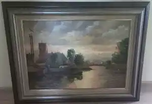 Buy Willem Kroon - Landschap met water? Bid from 100!