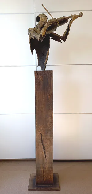 Jacques Van Den Abeele - Violonist, bronzen beeld (groot, zwaar) kopen? Bied vanaf 2750!