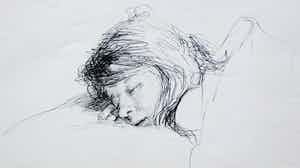 Aat Veldhoen - Rotaprint - Lotje, slapend - 1964 verkocht voor € 75!