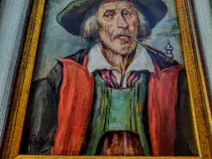 Maximilian Schultze Bertallo - Porträt eines alten Mannes mit Hut und Pfeife "Tiroler" kopen? Bied vanaf 120!