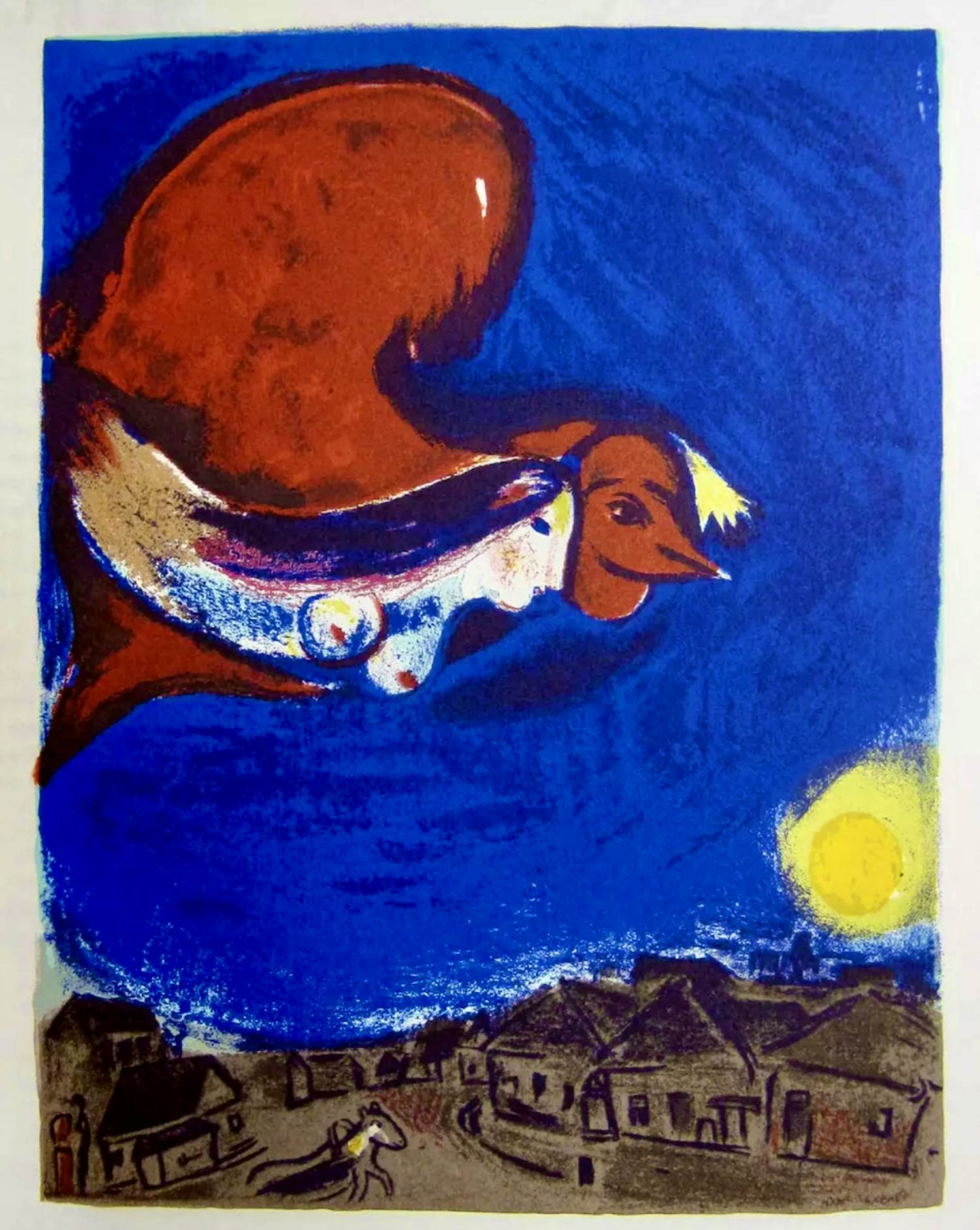 Marc Chagall - 2 Orig.Farblithos im kompletten Doppel-Heft "Derrière le Miroir" verkocht voor € 150!