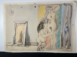 Ed Dukkers - Twee naakten in een interieur kopen? Bied vanaf 100!