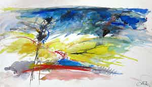 Franscz Witte - Aquarel op papier, Zonder titel verkocht voor € 1!