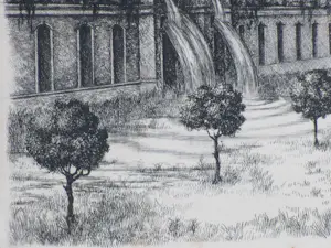 Jean Paul Vroom - Persoon in Arcadisch landschap - Ets kopen? Bied vanaf 50!