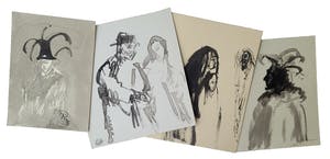 Luis Filcer - Lot van vier tekeningen kopen? Bied vanaf 1!