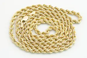 25 - Sierlijk, zo goed als nieuw 14 krt geel gouden "Koord" collier - 60cm lang kopen? Bied vanaf 275!