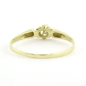 14k bicolour gouden ring met single cut geslepen diamant tot. 0.01ct kopen? Bied vanaf 110!