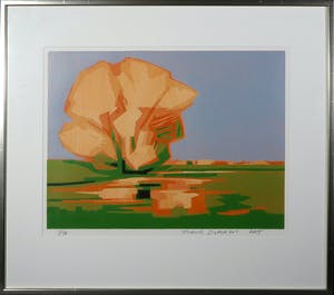 Frank Dekkers - Houtsnede, Lente Kersbergse veer - Ingelijst kopen? Bied vanaf 70!