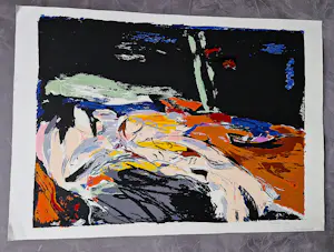 Henk Eikenaar - Een groot kleuren - litho "Abstract - zonder titel" beperkte oplage (100) kopen? Bied vanaf 39!
