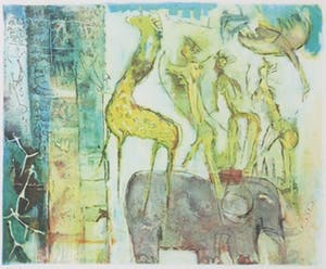 Astrid Engels - Litho, Circus - Ingelijst kopen? Bied vanaf 50!