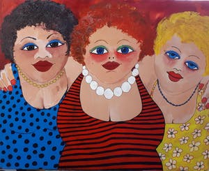 Anke Peddemors - 3 dikke vriendinnen 80x100cm kopen? Bied vanaf 75!