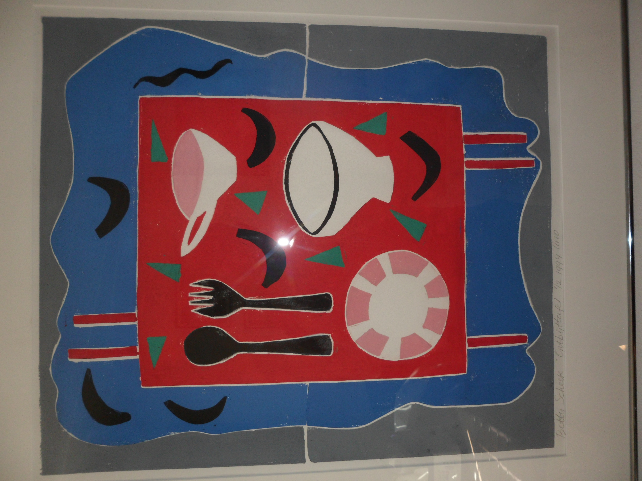 Betty Scheer - Ingelijste hoogdruk uit oplage van twee, titel," Ontbijttafel". kopen? Bied vanaf 30!
