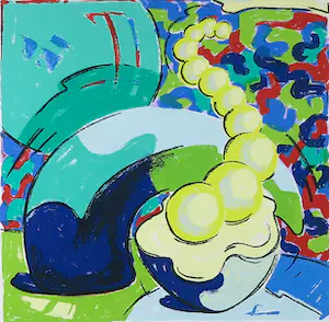 Susette van de Lande - Zeefdruk, Zonder titel - Ingelijst kopen? Bied vanaf 1!