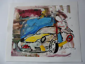 Peter Diem - Zeefdruk. Porsche I kopen? Bied vanaf 35!