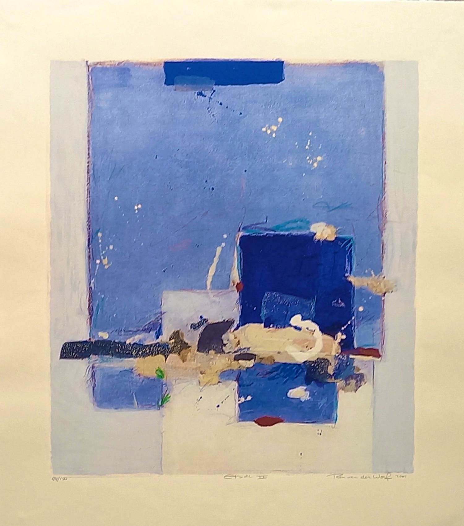 Buy Ron van der Werf - MIXED MEDIA/ZEEFDRUK ETUDE II Handgesign.? Bid from 85!