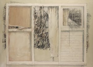 Gradus Verhaaf - Gemengde techniek op papier, Zonder titel kopen? Bied vanaf 1!