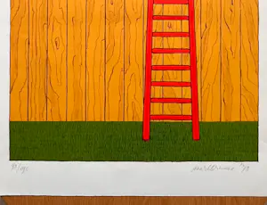 Mark Brusse - Gesigneerde zeefdruk - "Ladder" - Prent 190 kopen? Bied vanaf 45!