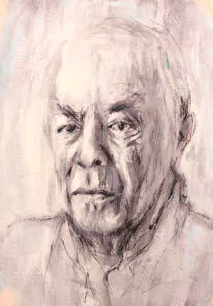 Wim de Bruin - Gemengde techniek op karton, Hans van Manen verkocht voor € 1!