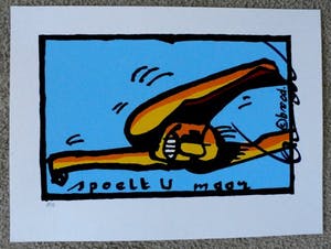 Herman Brood - Kleurenzeefdruk SPOELT U MAAR Handgesigneerd kopen? Bied vanaf 165!