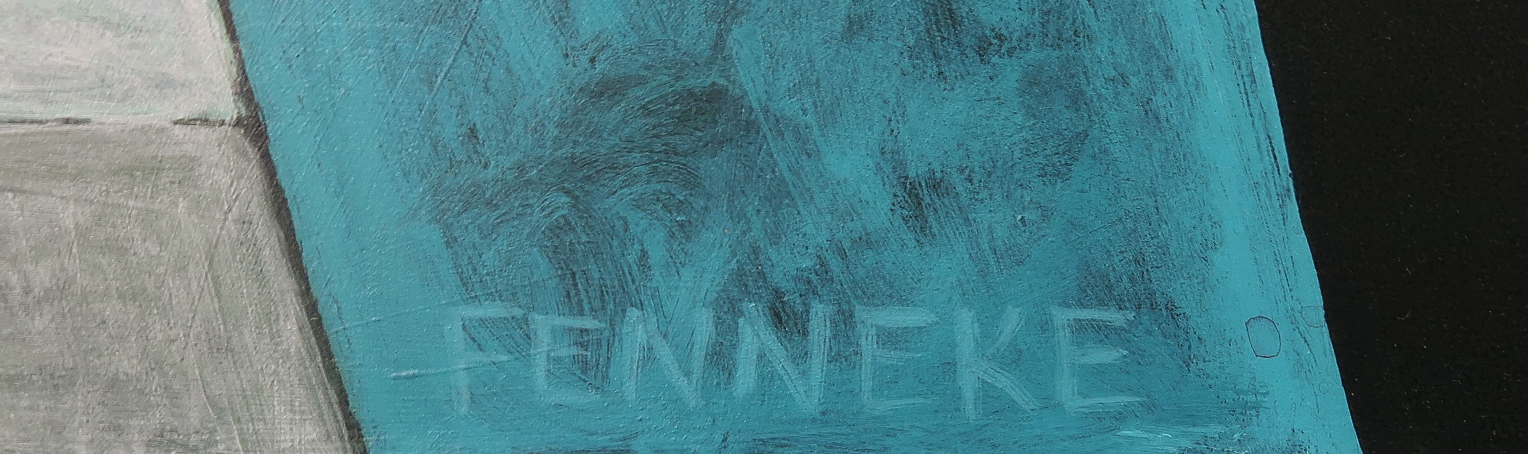 Fenneke van der Elst - Acryl op board, Schaal met peren - Ingelijst (Groot) kopen? Bied vanaf 100!