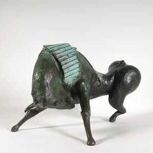 Wim Steins - Groen gepatineerd bronzen paard kopen? Bied vanaf 1500!