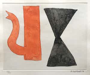 Klaas Gubbels - ets met aquarel ingekleurd ‘Soestdijk’ - 2014 verkocht voor € 275!