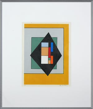 Guy Vandenbranden - Zeefdruk, Construction III - Ingelijst kopen? Bied vanaf 80!