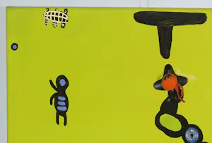 Paul Nassenstein - Gouache & Gemengde techniek (applicaties) op doek, Zonder titel kopen? Bied vanaf 300!