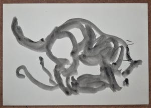 Buy Phil Grisel - 2 Kattentekeningen (1 aquarel + 1 gewassen oost-indische inkttekening).? Bid from 50!