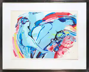Marijke Boomsma - Zeefdruk, Ladies Aelbrecht - Ingelijst verkocht voor € 20!