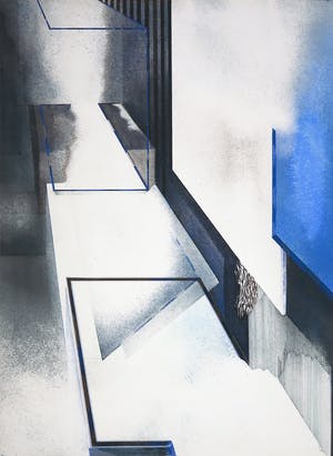 Ton Orth - Gouache en inkttekening, Abstract geometrische compositie kopen? Bied vanaf 1!