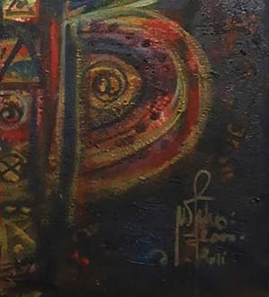 Niet of onleesbaar gesigneerd - Acryl op doek, Bali (Zeer Groot!) kopen? Bied vanaf 10!