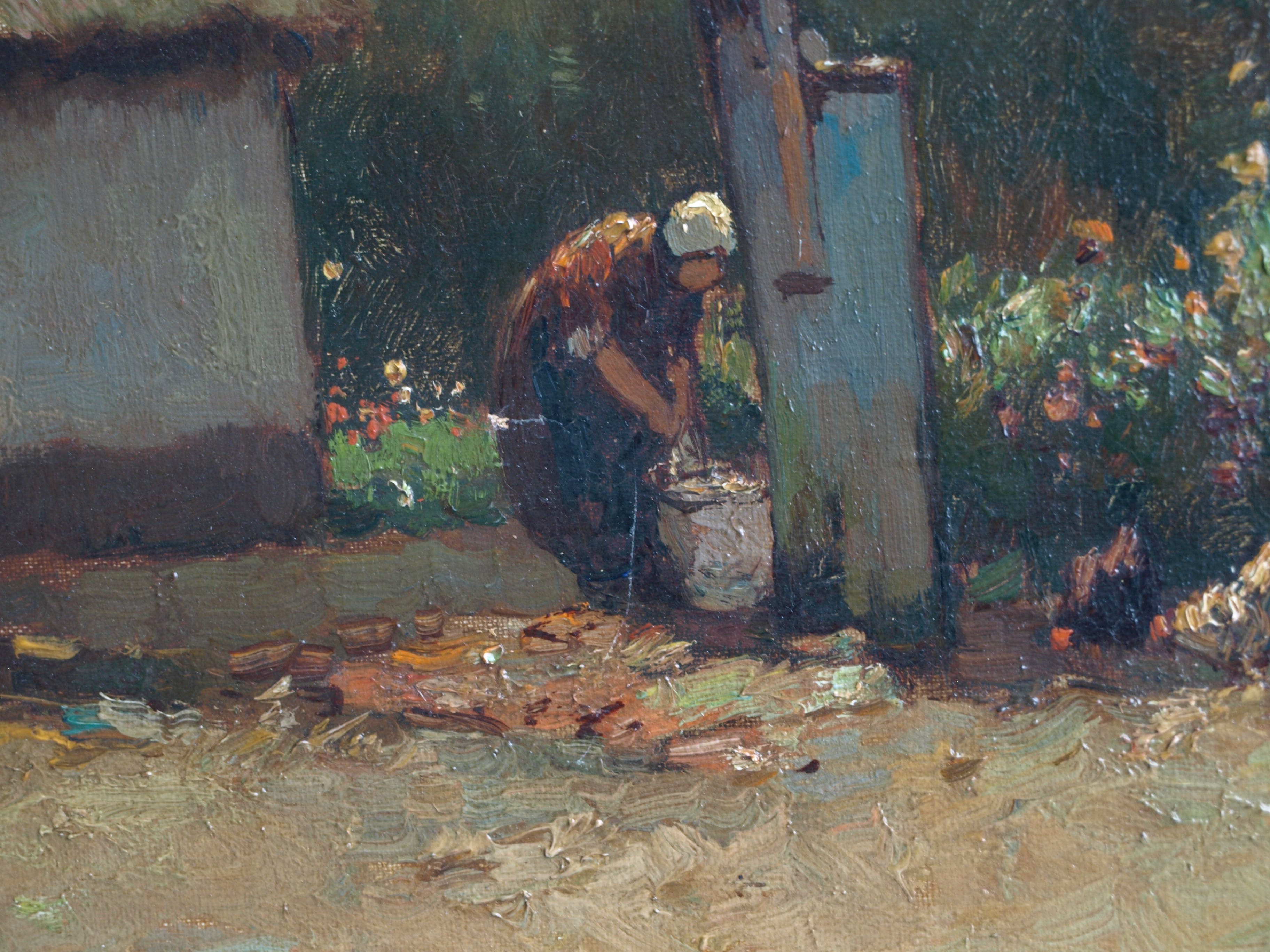 Jan Simon Knikker (sr.) - onder pseudoniem H. Endlich, Boerenerf – gesigneerd & ingelijst kopen? Bied vanaf 1!