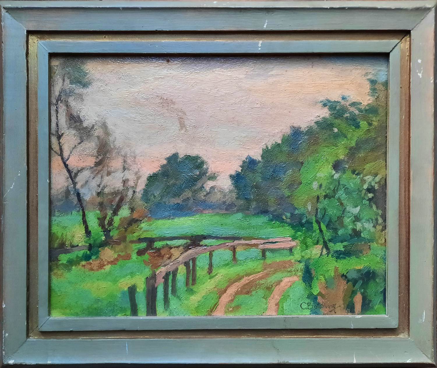 Buy Cees Bolding - olieverf - In de Achterhoek - op doek + op paneel - 25502? Bid from 225!