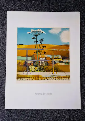 Nicolaas Wijnberg - Fraaie in 1979 gemaakte kleuren lithografie "Fouron Le Comte" gesigneerd kaufen? Bieten Sie von 39!
