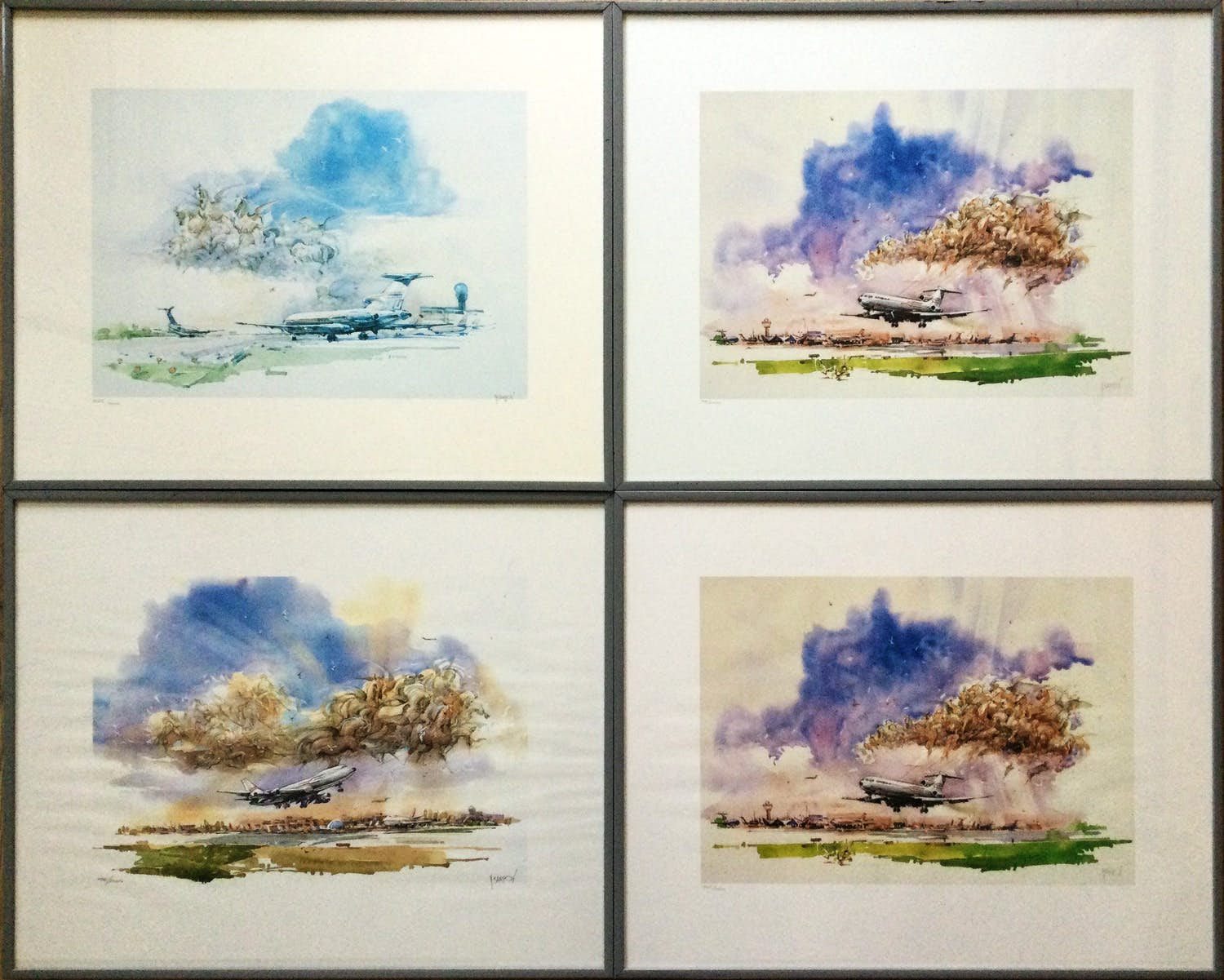 Buy Nenad V. Karpov - Vliegtuigen/Luchtvaart | set van 4 offset litho's - ingelijst? Bid from 15!