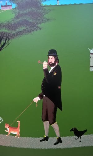 Willem Westbroek - Walking the cat (portrait of the mayor André van der Louw) kopen? Bied vanaf 75!