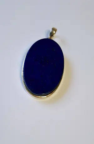 Nieuwe Mooie blauwe lapis lazuli hanger in zilver kopen? Bied vanaf 125!