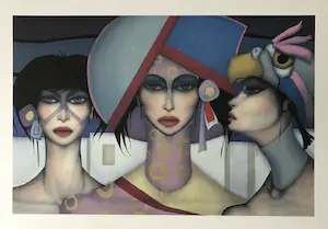 Jef van Tuerenhout - Mooi kleurrijk werk - Vrouwenhoofden kopen? Bied vanaf 55!