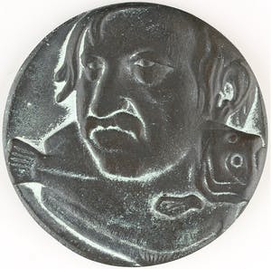 Frank Letterie - Bronzen penning: De bot | Günter Grass, 1984 kopen? Bied vanaf 70!